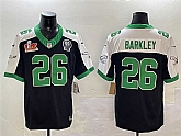 Men's Philadelphia Eagles #26 Saquon Barkley Black 2025 Super Bowl LIX Patch And Jerome Brown Patch F.U.S.E. Alternate Stitched Jersey,baseball caps,new era cap wholesale,wholesale hats